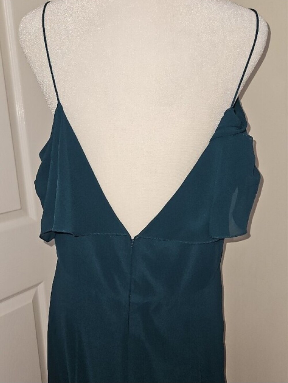 Jenny Yoo Mika Dress Caspian Sea Forest Green Bridesmaid Maxi Dress Size 14 - Picture 10 of 16